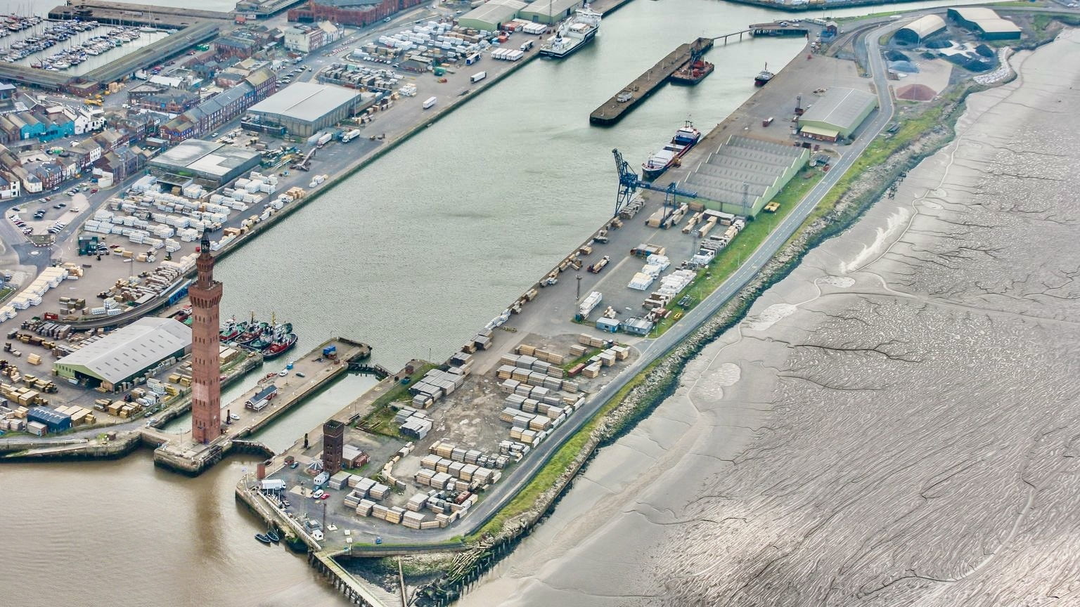 grimsby dock tower birdseye view